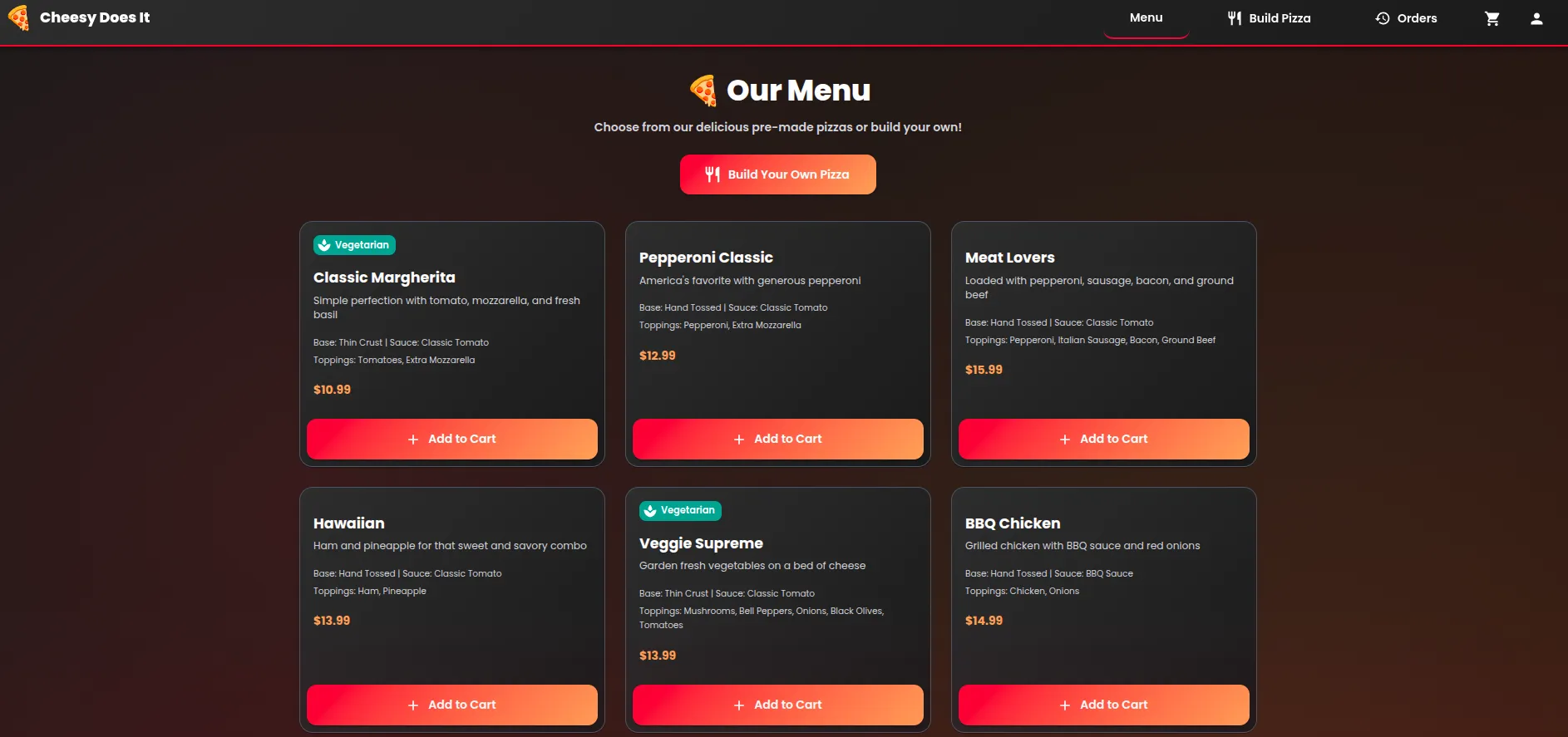 Cheesy Does It Application Overview