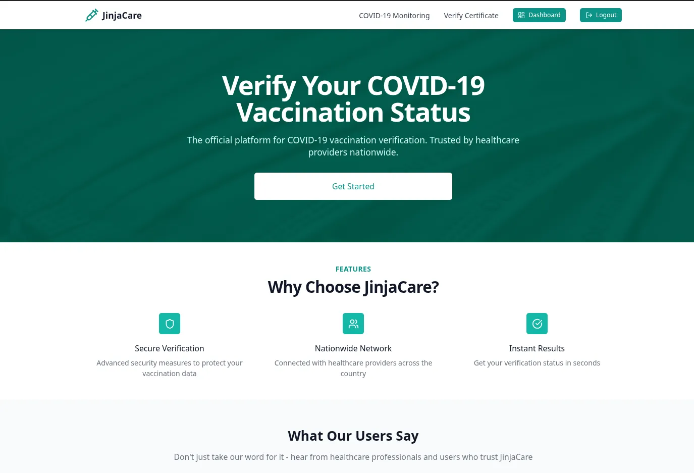 JinjaCare Application Overview